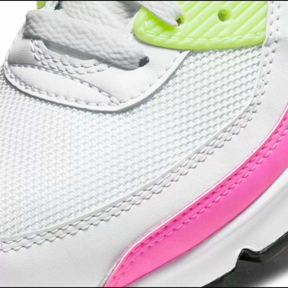 Nike Air Max 90 CT1030 100 White Black Pink Womens - Picture 8 of 10